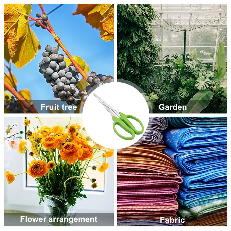 Long-handled Garden Leaf Sprout Shears Stainless Steel Pointed Tip Orchard Fruit Picking Shears Pruning Bonsai Pruning Shears