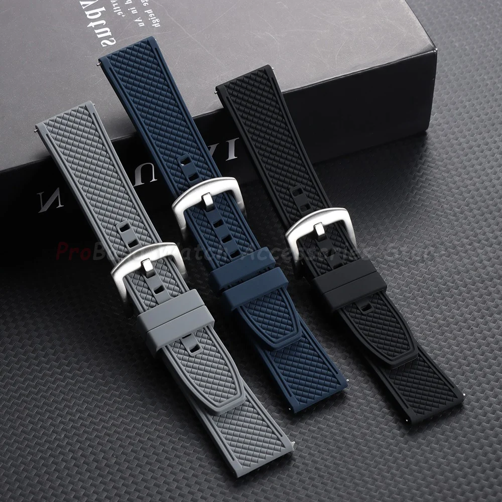 Quick Release Rubber Watch Strap 20mm 22mm Silicone Watch Band for Seiko for Omega Universal Diving Replacement Wrist Bracelet view 3