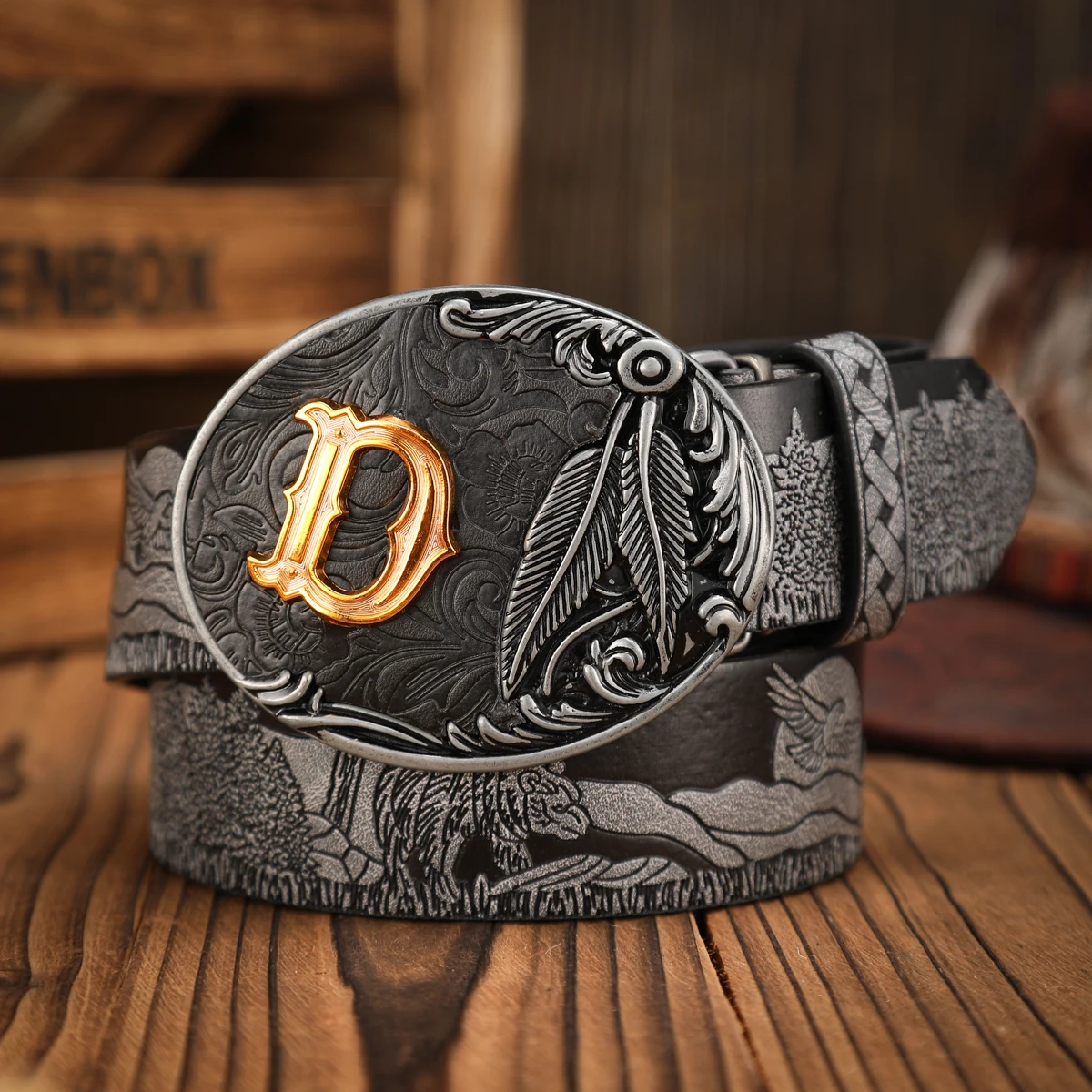 Ein lässiger, individueller und retroartiger Gürtel, ein Kleidungsaccessoire im Western-Stil, Metallschnalle, PU-Gürtel, geeignet für sowohl Männer als auch Frauen – Detail 13