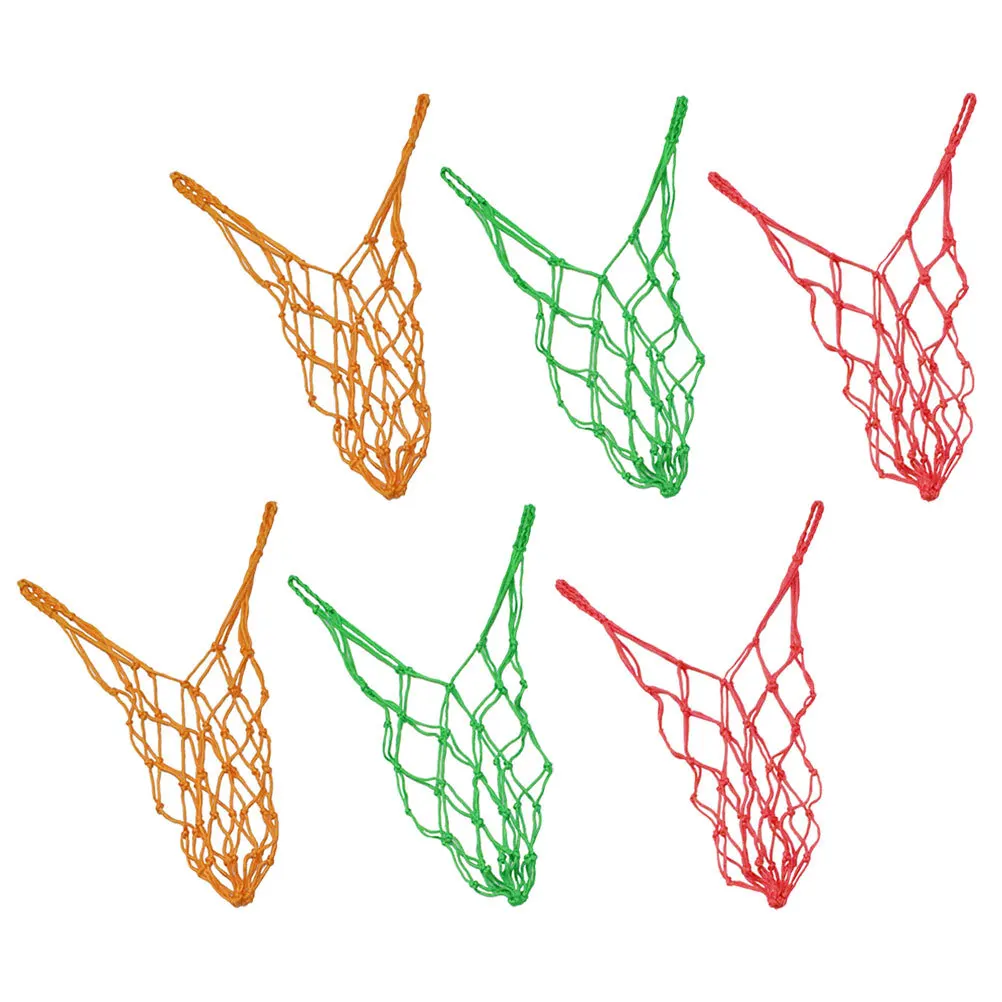

6pcs Chicken Feeder Bags Nylon Mesh Net Bag For Vegetable String Holder Hanging Fruit Chicken Feeding Basket Poultry Foraging