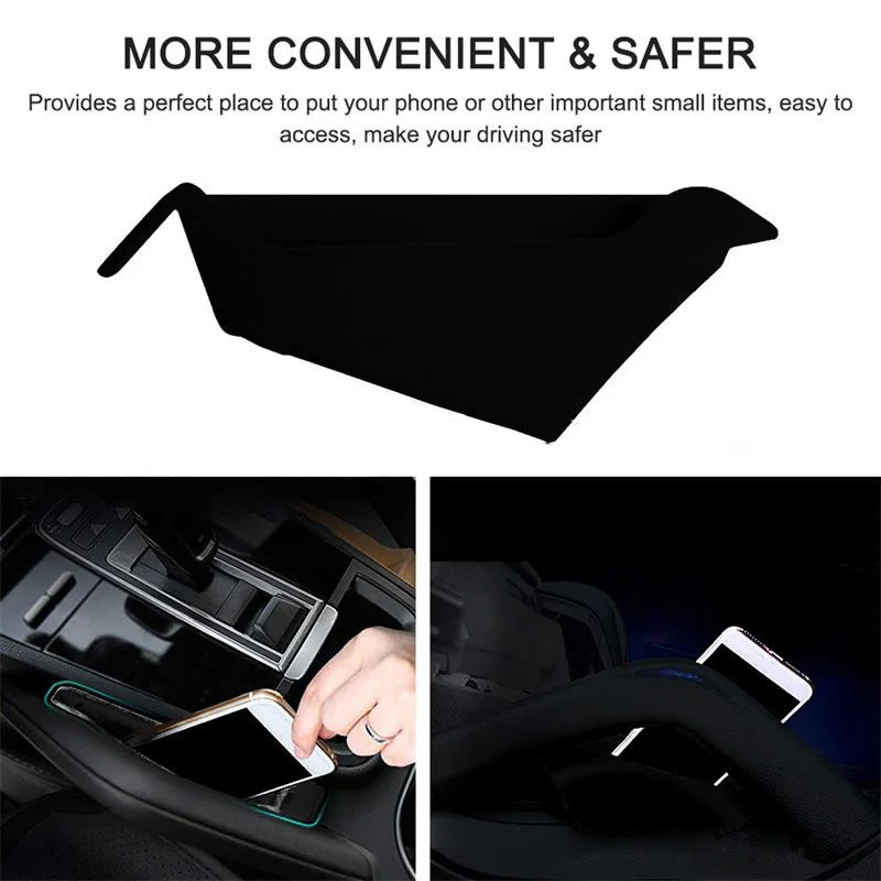 1Pair Car Armrest Holder Organizer Container Pocket Interior Center Console Gap Storage Box Holder For Porsche Cayenne 2011-2018