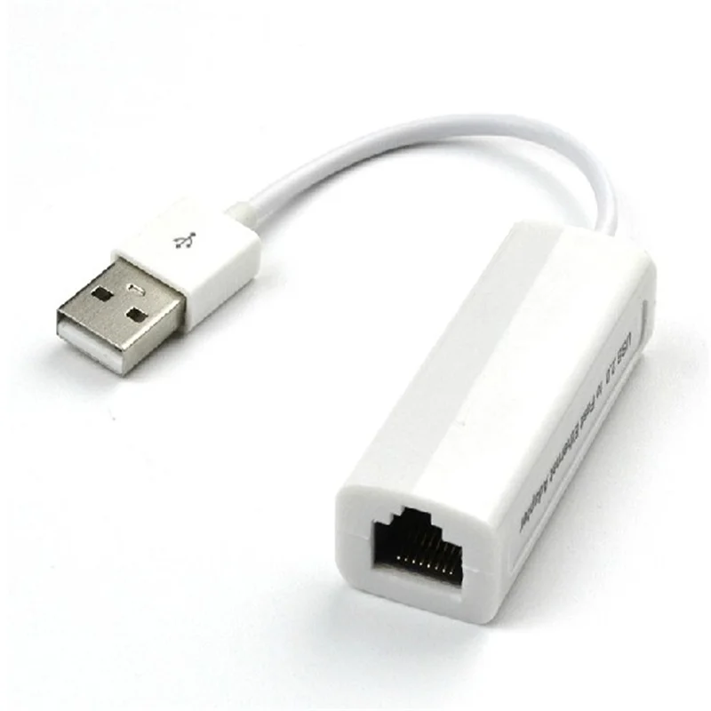 USB LAN Network Card White Color, Chip 8152 Mini USB 2.0 to RJ45 LAN Ethernet Network Adapter for PC, Laptop, Tablet