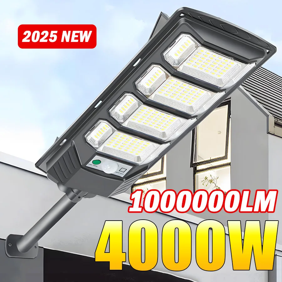 

Pop 1000000LM 4000W LED Solar Light Outdoor Solar Lamps With Motion Sensor Waterproof Solar Street Lights Garden Courtyard Wall