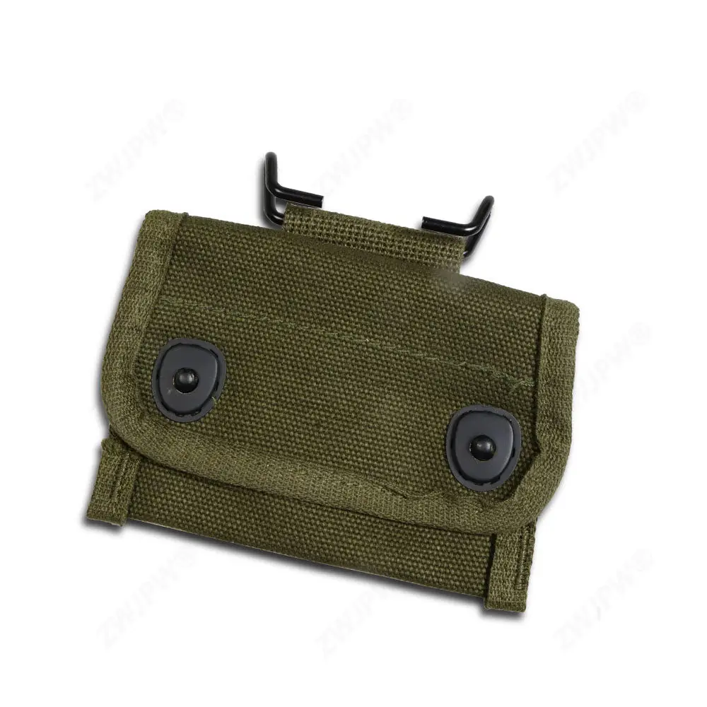

WW2 Retro US Compass Pouch Small Canvas Coin Wallet Military Reproduction EDC Belt Purse Outdoor Tactical Accessory