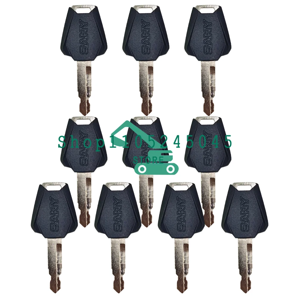20PCS SANY Ignition Start Keys for Excavator SY16/35/55C/60/65/75/135/155/215/235/285/365 High Quality 3