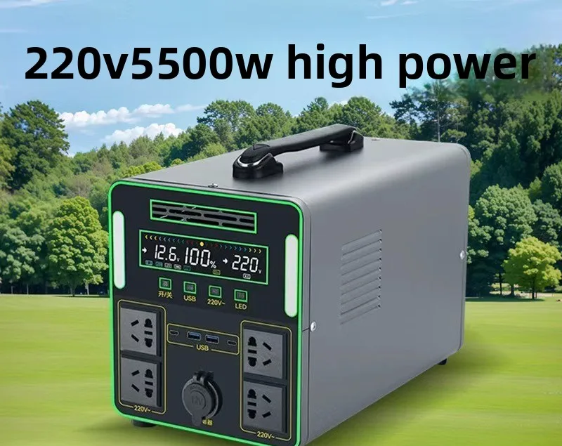 220V 10kWh Portable Power Station Huge Capacity Solar Generator for Home Backup Camping
