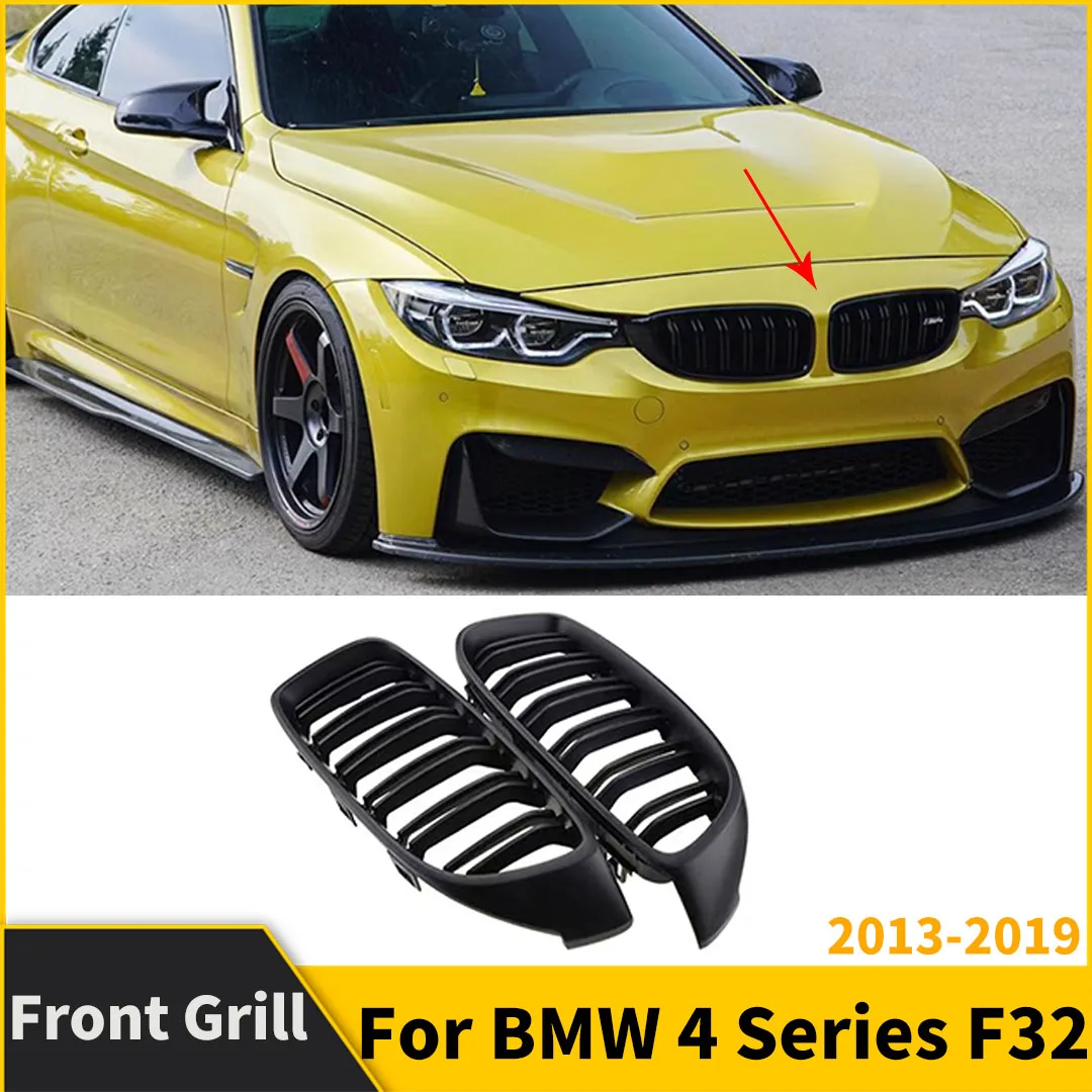 

Middle Mesh lesh Front Buper Grille Grill Grid Tuning Accessories For BMW 4 Series F32 F36 M3 F80 M4 F82 2013-2019 Body Kit Trim