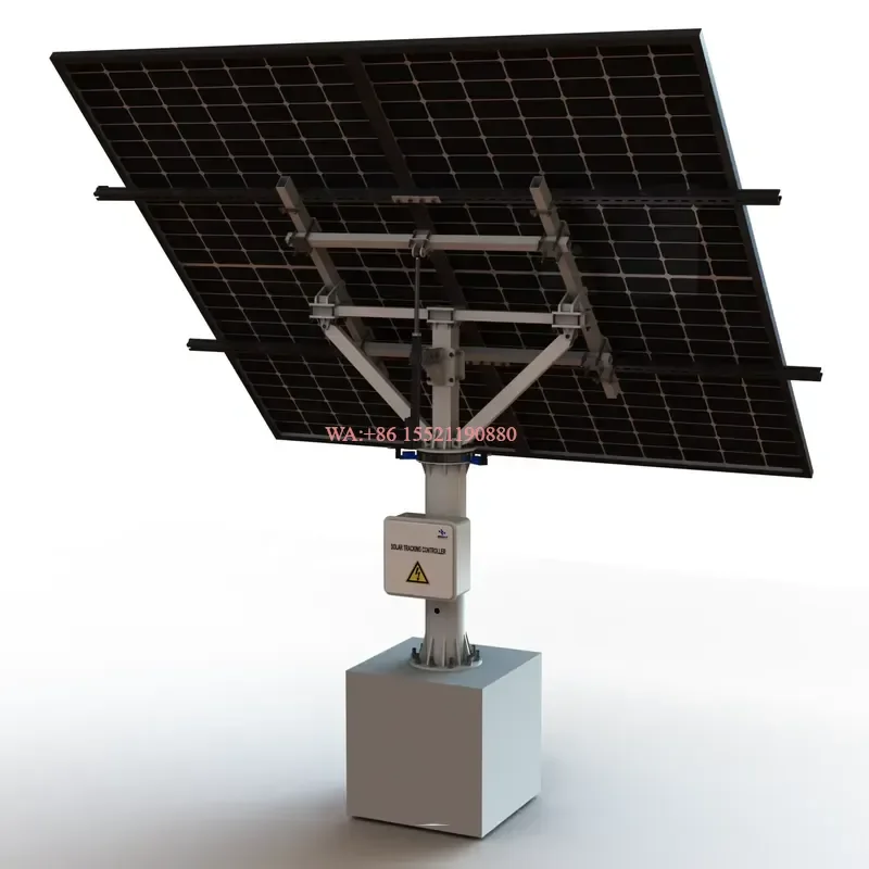 wmwmnu Dual Axis Solar Tracker for 2PV Panels Auto Sun Following Light Sensor Waterproof Geared Motor Linear Actuator
