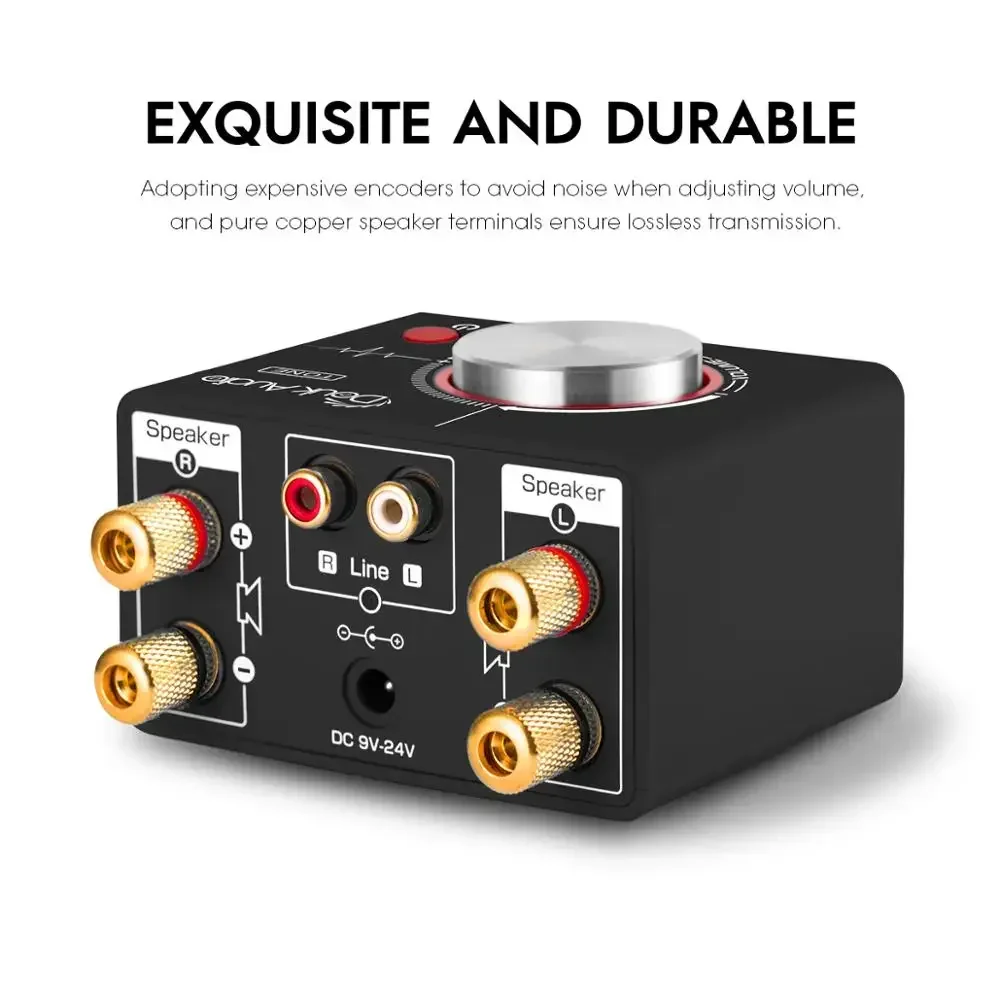 Douk Audio HiFi estéreo Mini Bluetooth 5,0 TPA3116, amplificador de potencia Digital, receptor de Audio, tarjeta de sonido USB, auriculares