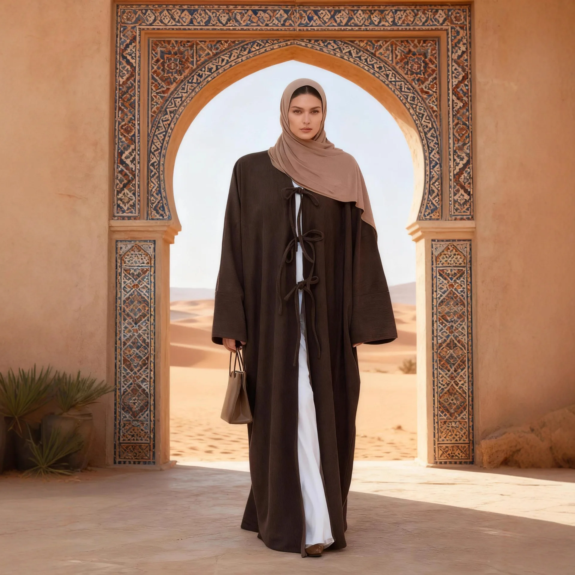 Eid Women Dresses Abayas Corduroy Cardigan Robe Lace Up Jalabiya Muslim Ramadan Morocco Dubai Kaftan Vestidos Autumn Winter 2