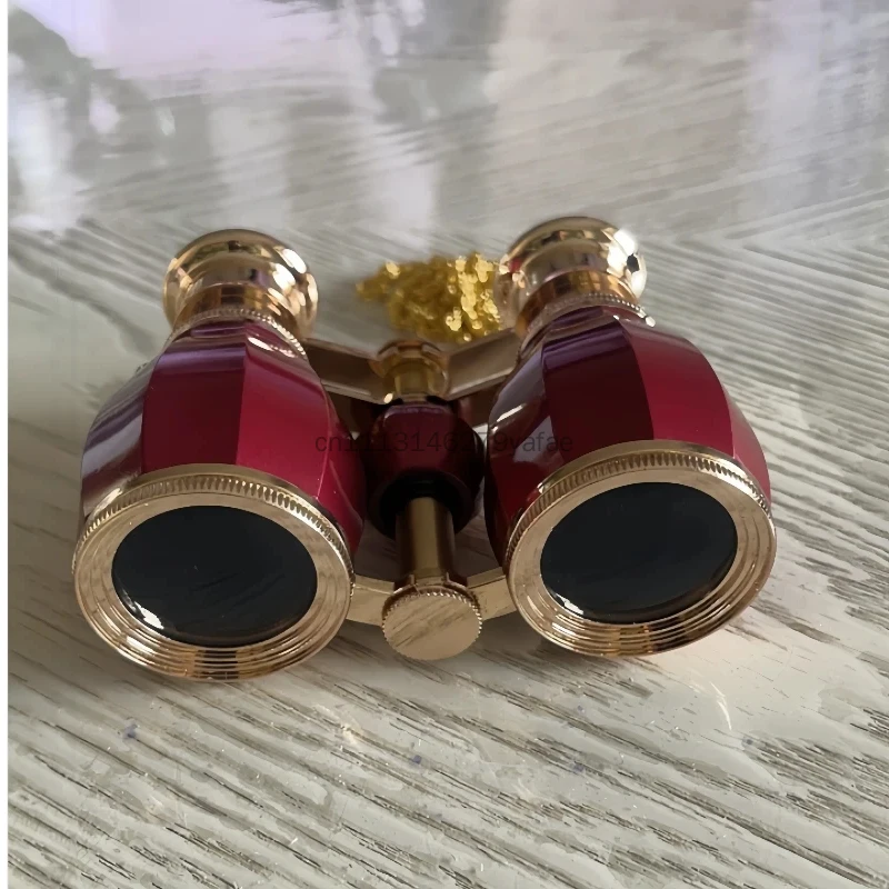 Portable Mini Binoculars 4X30 Opera Glasses Binoculars with Chain Perfect for Theater and Music Lovers Live Performances