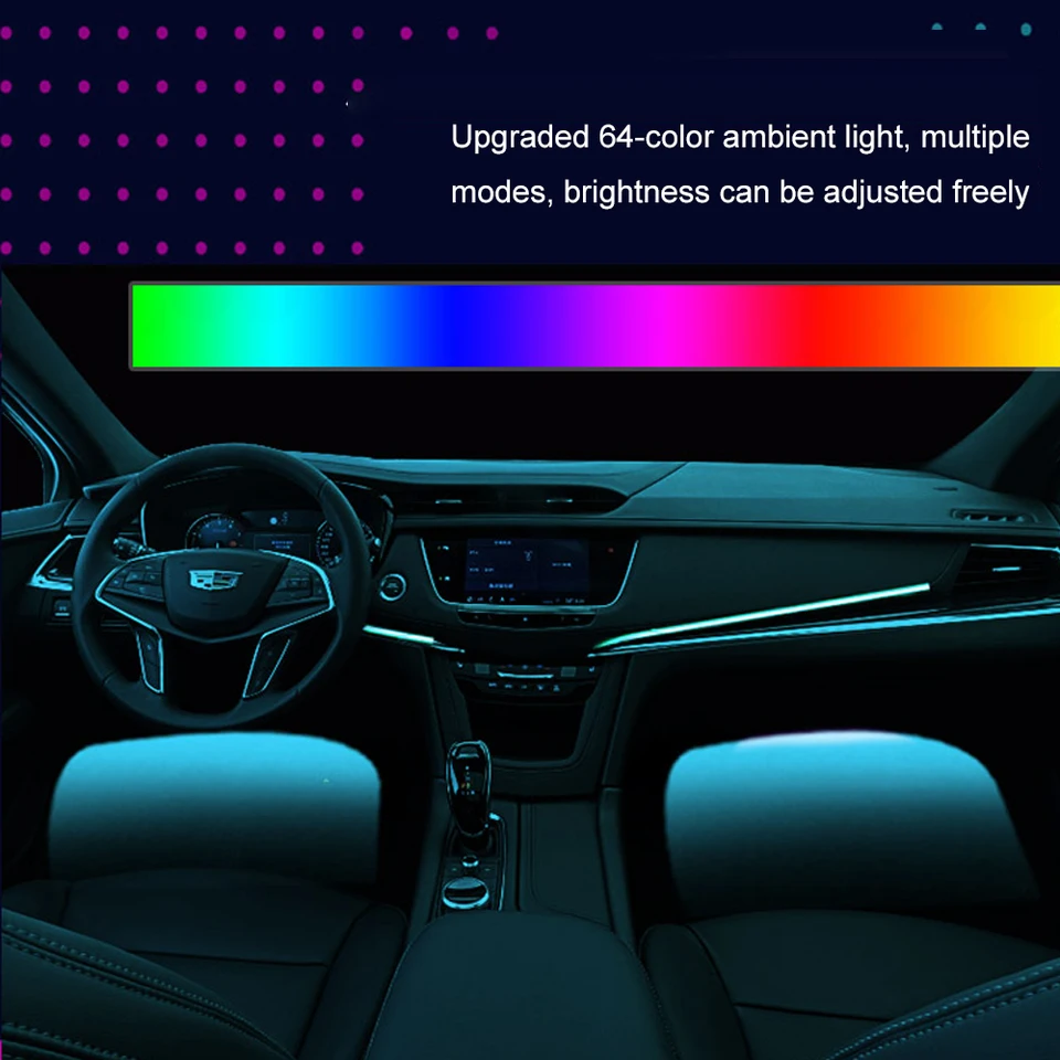 Car Ambient light For Cadillac XT5 XT6 SRX GT4 CT4 CT5 CT6 16-23