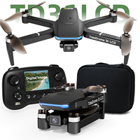 TD31LCD Drone RC Quadcopter with 320*240 LCD Screen Brushless UAV Optical Flow for Adult Beginner  Digital Image Transmission CO