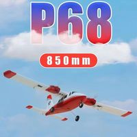 XFly Model 850mm-P68 Twin-Engine Propeller Three-Bladed Propeller RC Electric Remote Control Aircraft Training Aircraft Model