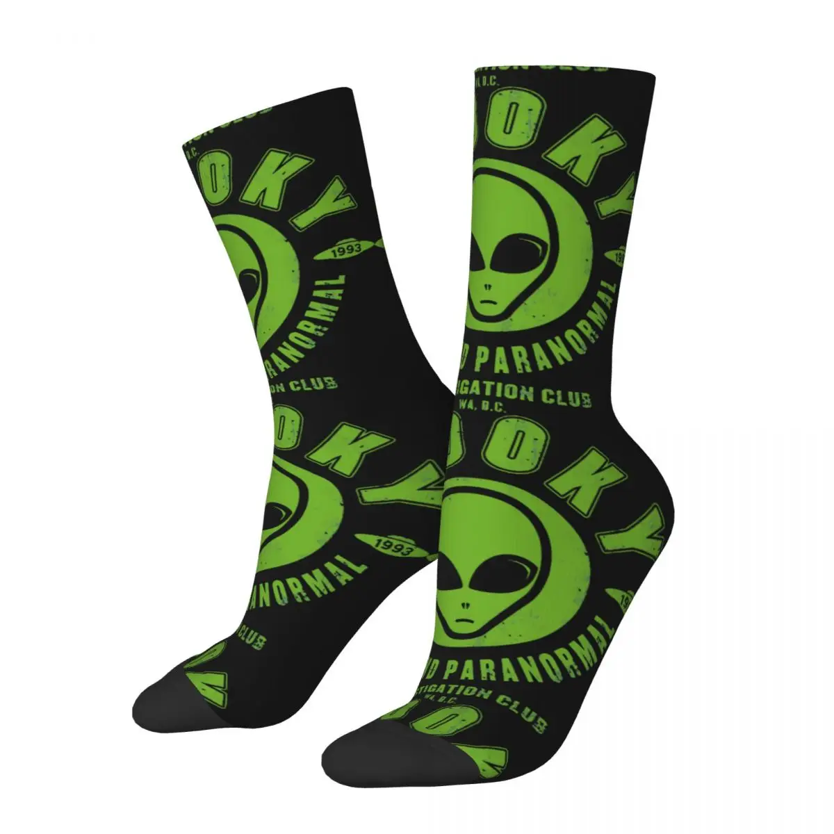 

Hip Hop Vintage Spooky Club Crazy Men's compression Socks Unisex The X Files TV Harajuku Pattern Printed Funny Crew Sock