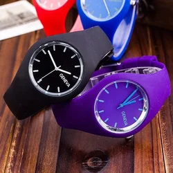 Fashion Jelly Silicone Watch Women Casual Geneva Sport Watches Reloj Mujer Quartz Wristwatch Hot Sale Men Watch Reloj Hombre