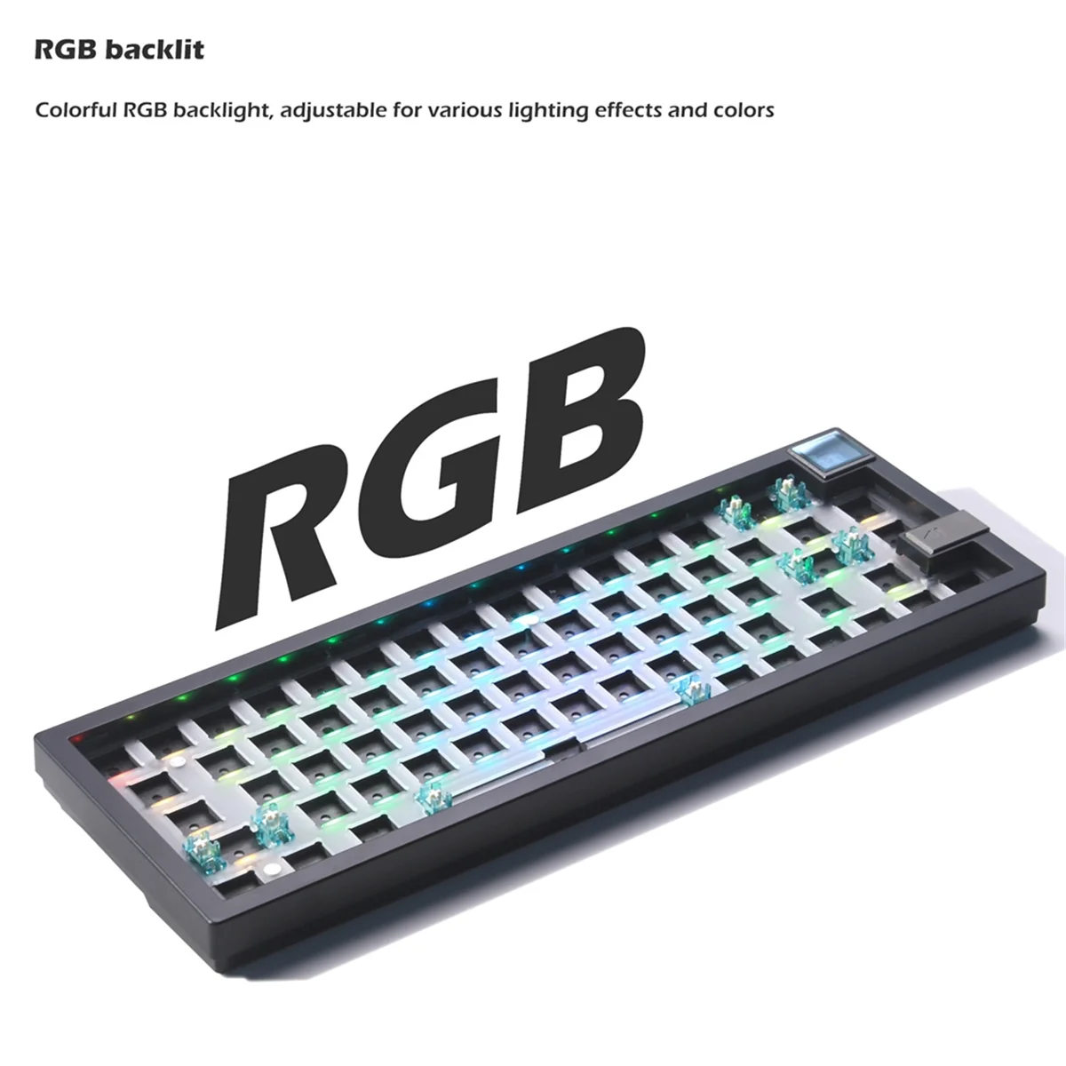 GMK67-S Gaming mechanische Tastatur Kit drahtlose Bluetooth-Bildschirm Dichtung Hotswap RGB Gamer benutzer definierte Kit schwarz