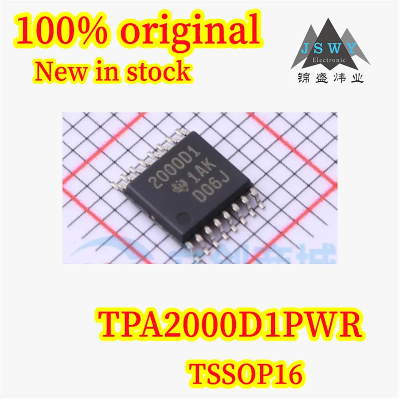 

(5/20pcs) TPA2000D1PWR 2000D1 TPA2000D1 TSSOP16 Audio Amplifier Spot New Original