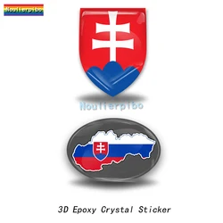 3D Epoxy Dome Car Sticker Slovakia Flag Map PVC Car Motorcycle Trolley Case Laptop Travel Case Vinyl Cell Phone Decal