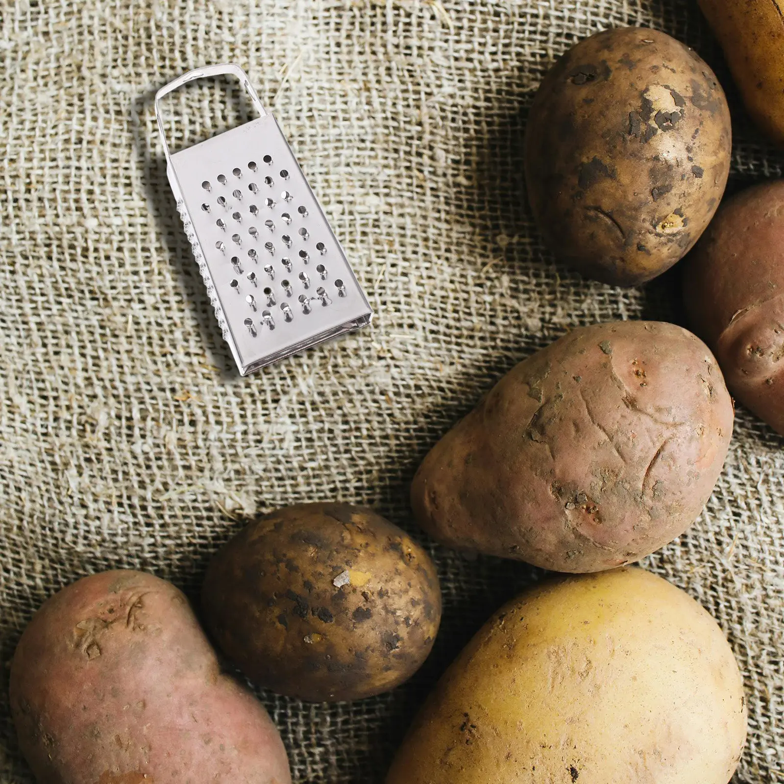 Juego de 6 Mini Ralladores de Acero Inoxidable, Rallador de Cocina Compacto de Cuatro Lados para Queso, Ajo, Zanahorias, Patatas, Limones, Pepinos, Calabacín