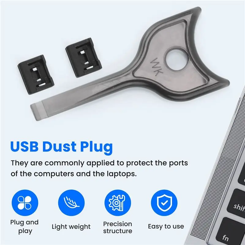 100Pcs USB Dust Plug Port Cover Cap USB Security Lock Universal Dustproof Protector PC Notebook Laptop