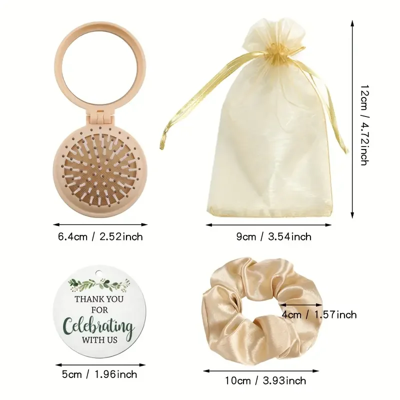 4 Stück (ein Set)/20 Stück (fünf Sets) Partygeschenke, inklusive Dankeskarten, Netzbeuteln, Haarbändern, Einzelne Damen-Party-Spa-Artikel – Detail 7