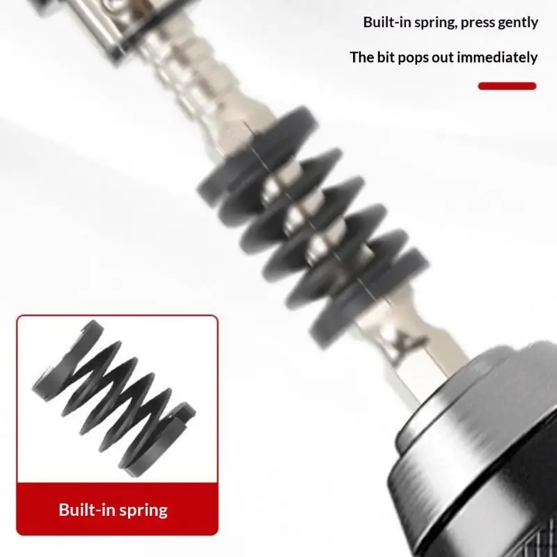 1 Stück 1/4 Zoll Sechskant PH2 Kreuzschraubendreherkopf Magnetischer Schraubendreherkopf Magnetring zur Positionierung Abnehmbarer Begrenzungsring – Detail 10