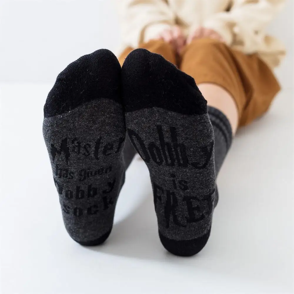 Dobby Cotton Socks Mid-Calf Dobby Weave Casual Hosiery New Trend Cotton Socks Mid-Calf Lettering 2024 New