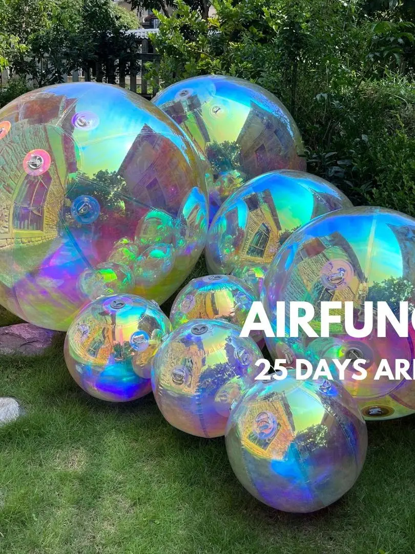 Airfungo Giant Inflatable Mirror Balls INFLATABLE MIRROR BALL/SPHERE KIT (INCLUDES PUMP) - 3 SIZES / 8 PIECE KIT Customization