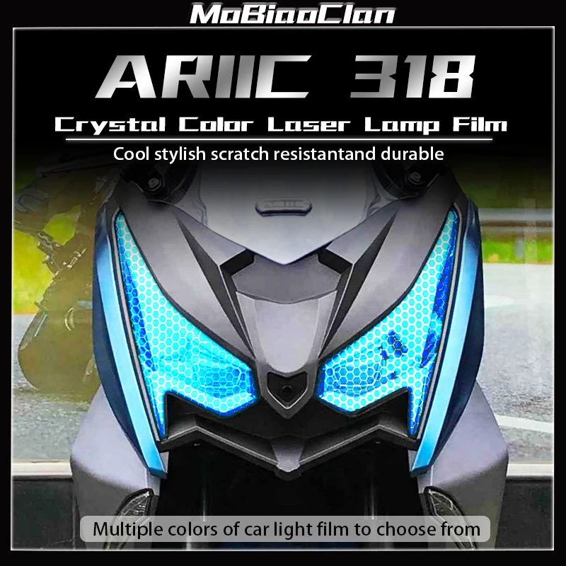 

For ARIIC 318 Motorcycle headlight taillight film honeycomb laser protection film sticker decoration modification accessories