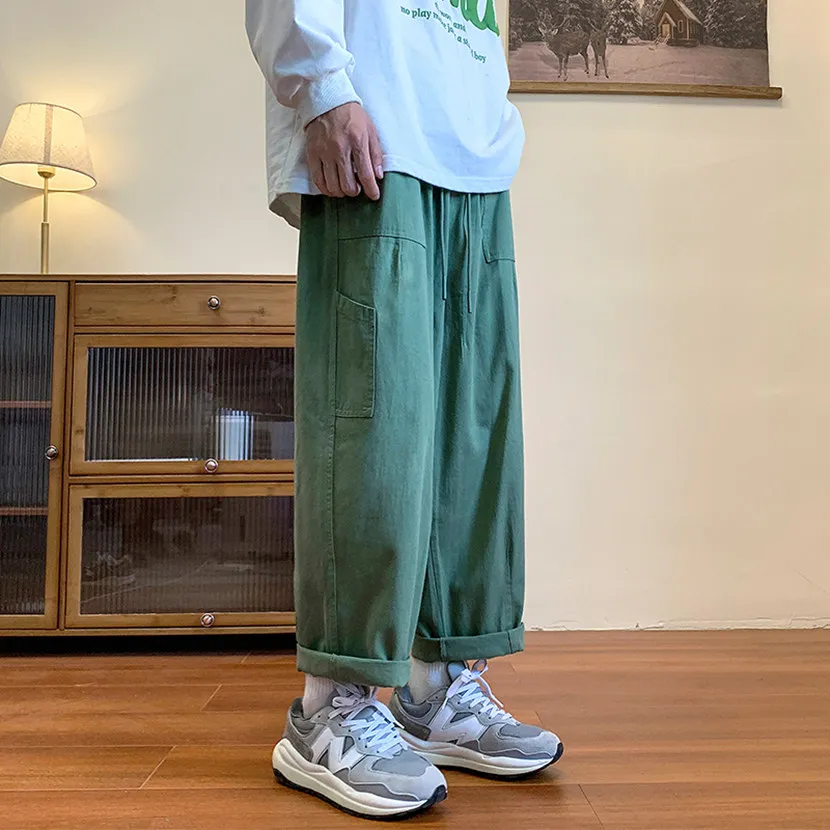 

Retro Japanese Sle Men's Workwear Pants Straight Leg Jeans Casual Loose Long Trousers Spring Autumn Trendy Brand Jeans