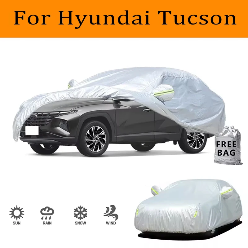 

Для Hyundai Tucson автомобильный чехол уличная защита полный внешний снежный чехол солнцезащитный козырек пылезащитный защитный чехол автомобильные аксессуары