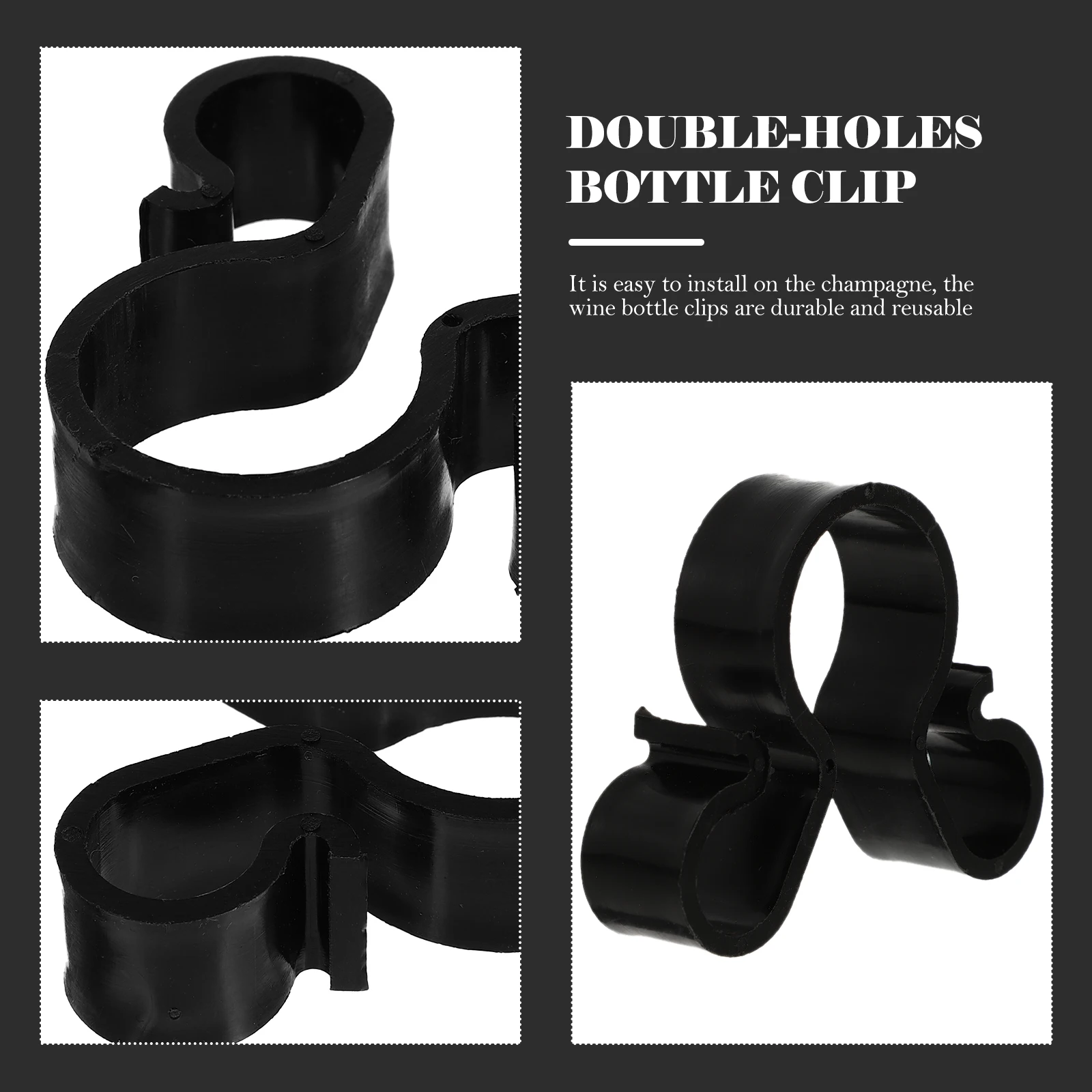 

12Pcs Clips Safety Plastic Double-Hole Wine Bottle Holders Reusable Party Wine Bottle Clamp Sturdy Holder