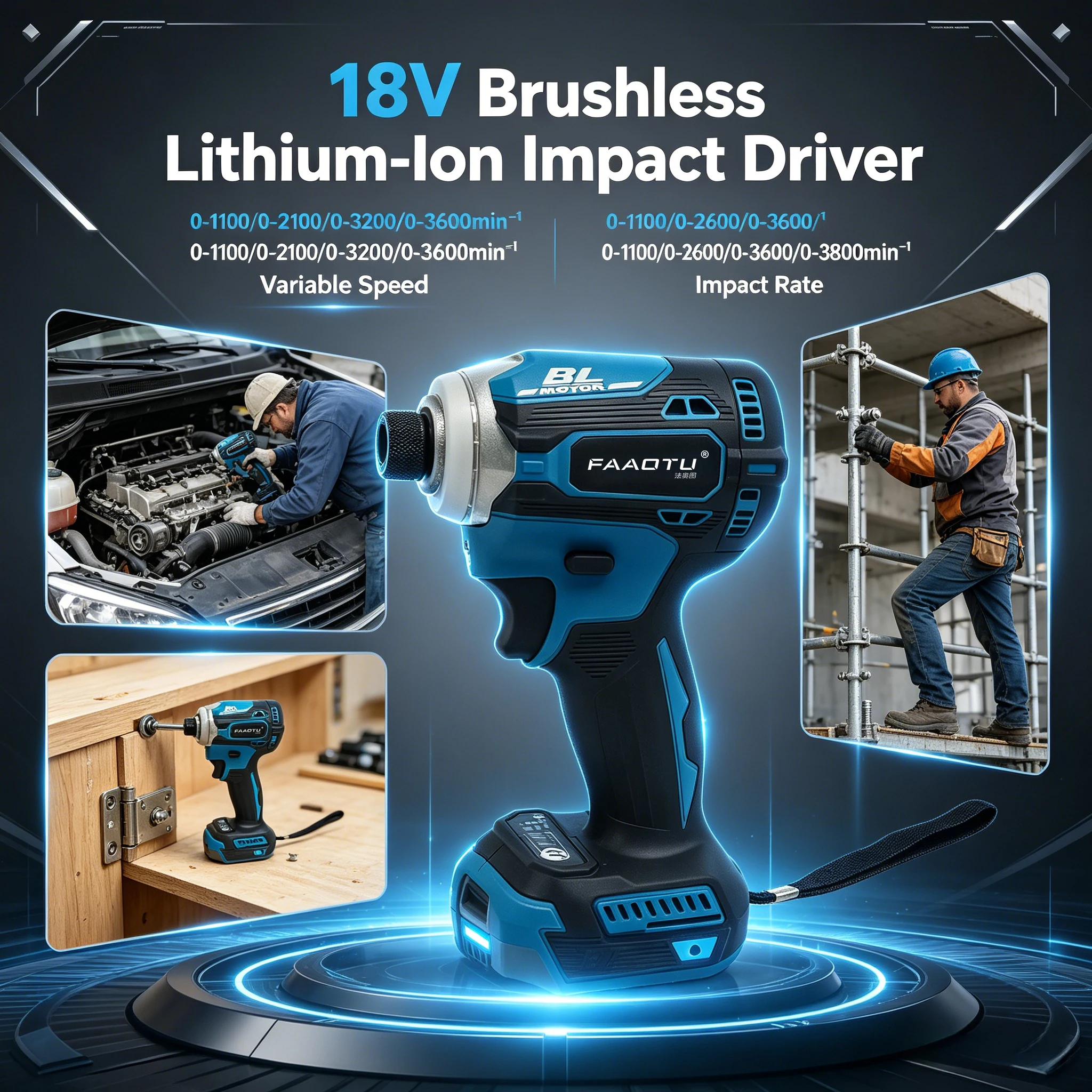 FAAOTU 171 Brushless Power Driver -Equal to MT Quality,Efficient for All Fastening Tasks Compatible with MT batteries NO battery