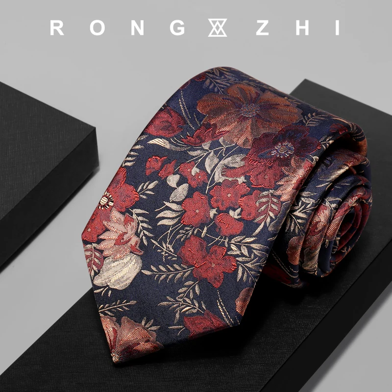 rongzhi-mulberry-silk-retro-pattern-tie-for-men-high-end-fashion-formal-wear-business-groom-wedding-banquet-wedding-celebration-style