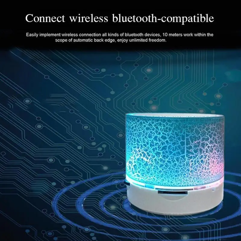 Bluetooth Mini Speaker Wireless Speaker Colorful LED TF Card USB Mini Music Sound Box Blutooth For Subwoofer Bocina Handfree