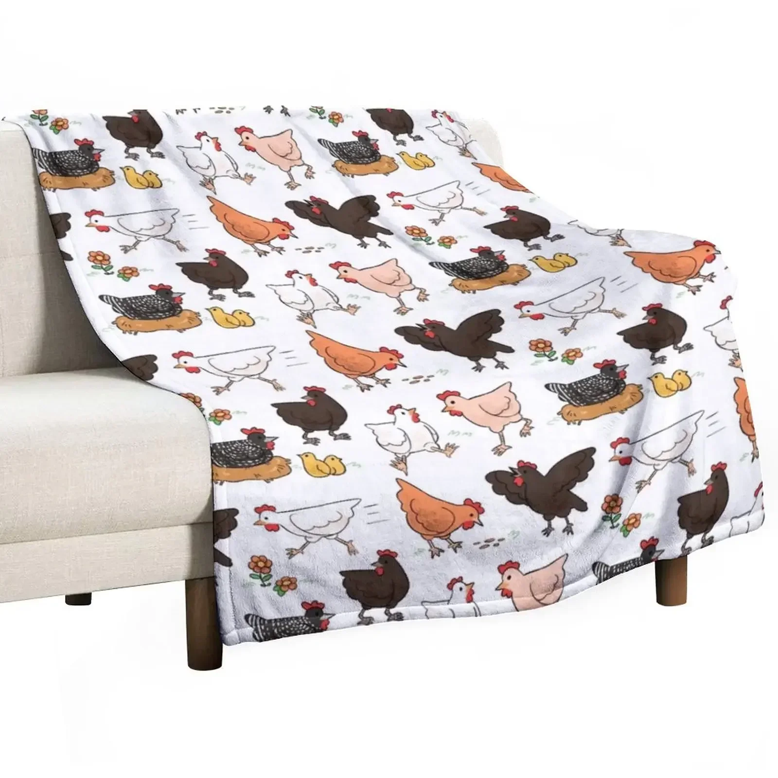 

chickens Throw Blanket christmas gifts manga Softest Blankets For Sofas Blankets