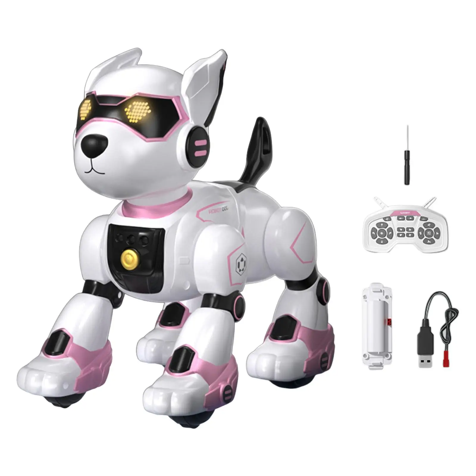 Electronic Pet Robot Dog Toy with Touch Sensing and Voice Commands for Children Interactive Learning Gift