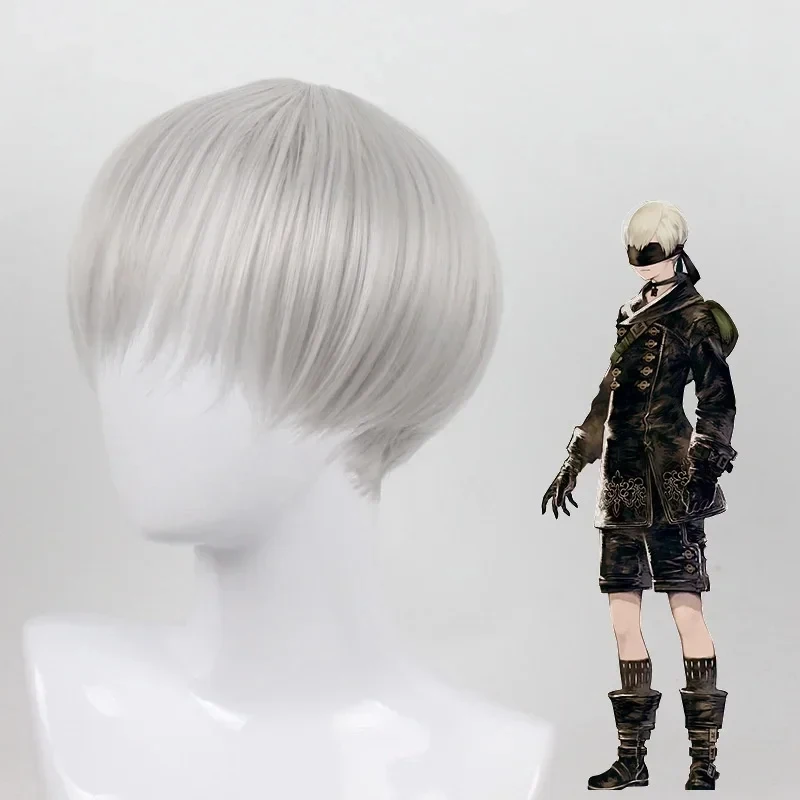 

3.a;6\m/Game 9s cosplay cotsume YoRHa No. 9 Type S uniform jacket pants eyemask gloves wig for Halloween Comic Con #1 # g;8'l/7,
