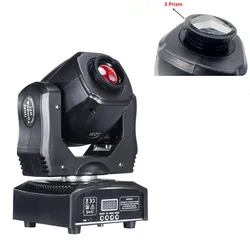 LED 75W With 3prism Mini Led Spot Moving Head Light 3 Prism Gobo Beam 60W Moving Heads Lights Super Bright  LED DJ Spot Light