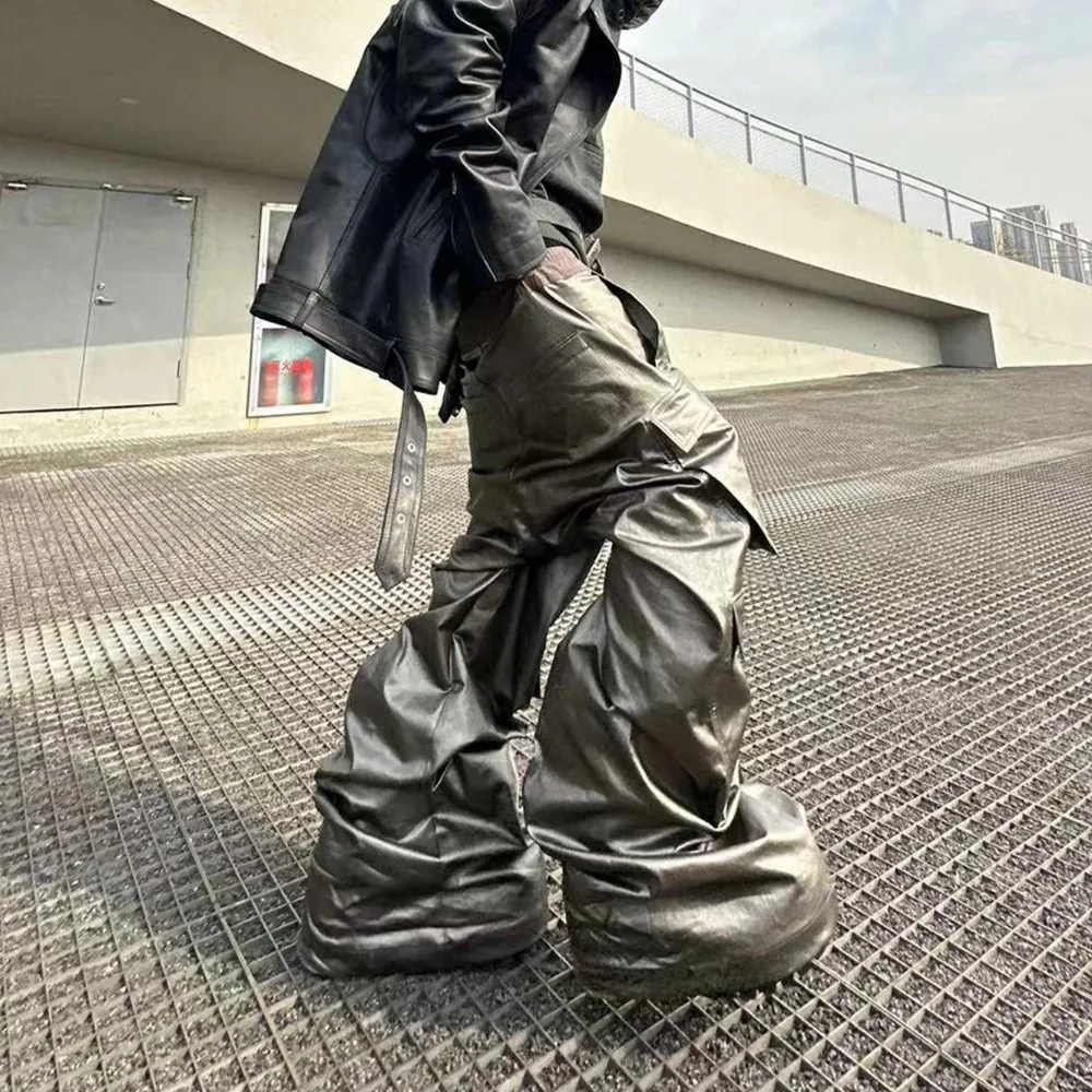 

NIGO Men's Spring Autumn Silver Wide Leg Denim High Street Vintage Trend Flared Wide Leg Pants Trend Casual Ngvp #nigo1518