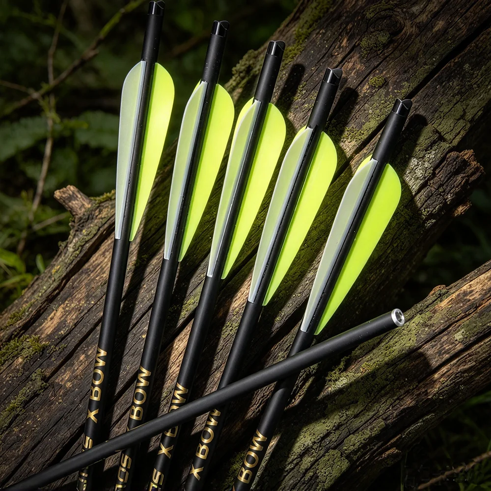 12pcs ACCMOS Mixed Carbon Crossbow Arrows (without arrow tip) 16—22in For Archery Hunting