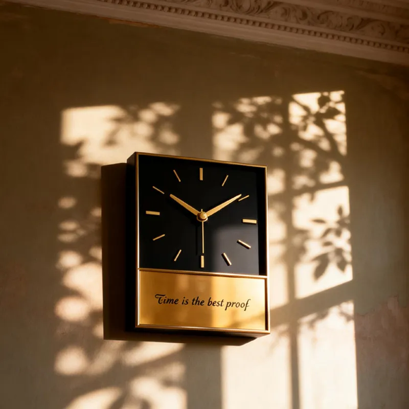 Vintage Wall Clock Silent Metal Bauhaus Classic Wall Clock Punch Free for Living Room Bedroom Home European American Decor