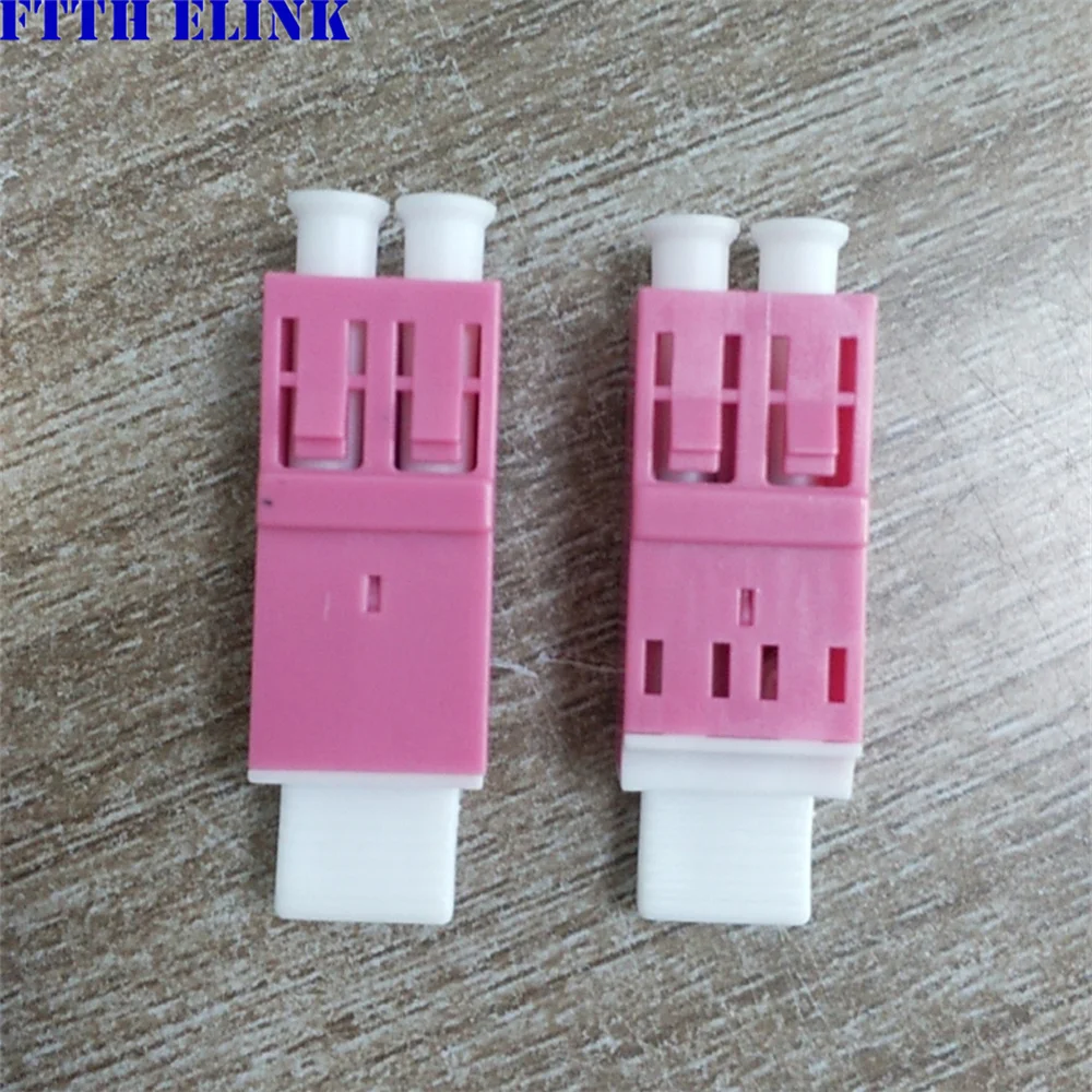 Дуплексный адаптер LC со встроенной перегородкой, бесфланцевый LC, APC, OM3, OM4, карта вверх-вниз, SM, оптоволоконный разъем, 200 шт.