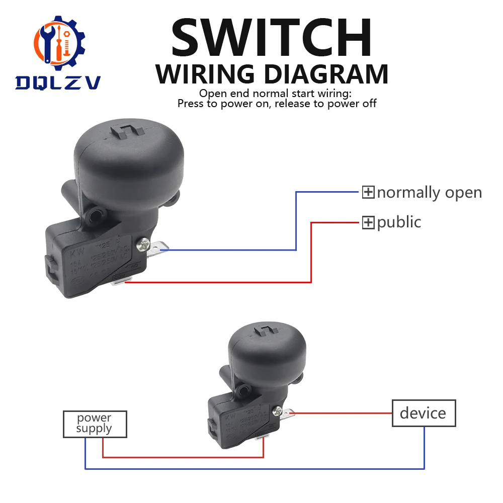 Tip Over Switch AC 250V 10A/250V 16A Micro Electrical Patio Heater Tip Over Switch Dump Switch with Two Terminals 425B
