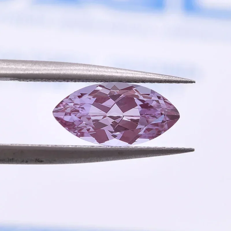 Lab Grown Marquise Shape Alexandrite Stone Purple Color Charms Beads Selectable AGL Certificate for Diy Jewelry Making Materials