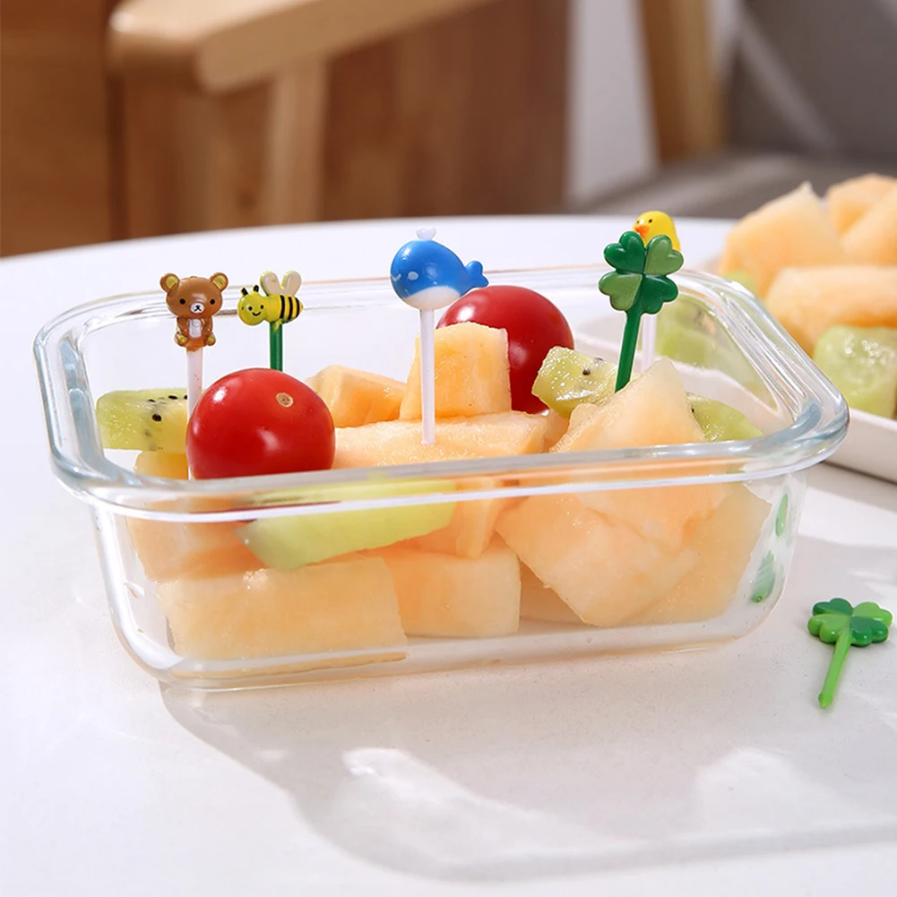 8/12Pcs Lunch Box Fruit Picks Mini Creative Fruit Cake Dessert Food Forks Kids Snack DecorForks Bento Salad Decor Toothpick