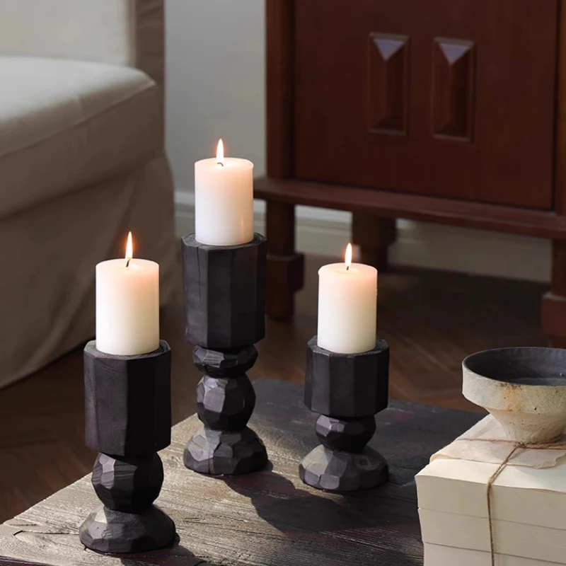

Decoration Dinner Candle Holders Table Decoration Retro Wood Bedroom Candle Holders Accent Living Room Home Decor Kaarsen Lszt
