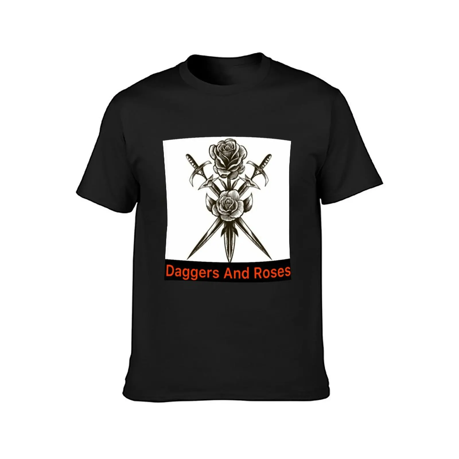 Daggers And Roses T-Shirt summer clothes plus sizes plain mens t shirts