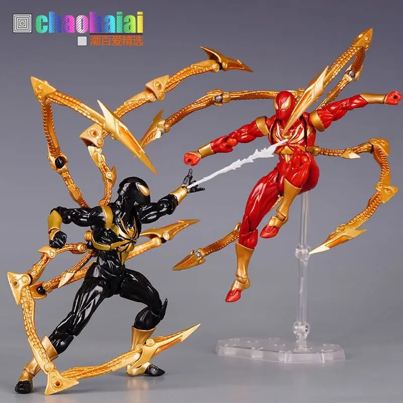 

In Stock Marvel Kaiyodo Iron Spiderman Action Figure Amazing Yamaguchi Spiderman Anime Pvc Statue Model Decora Toy Collect Gift